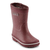 Bundgaard Gummistiefel warm gef&uuml;ttert Glitzer bordeaux