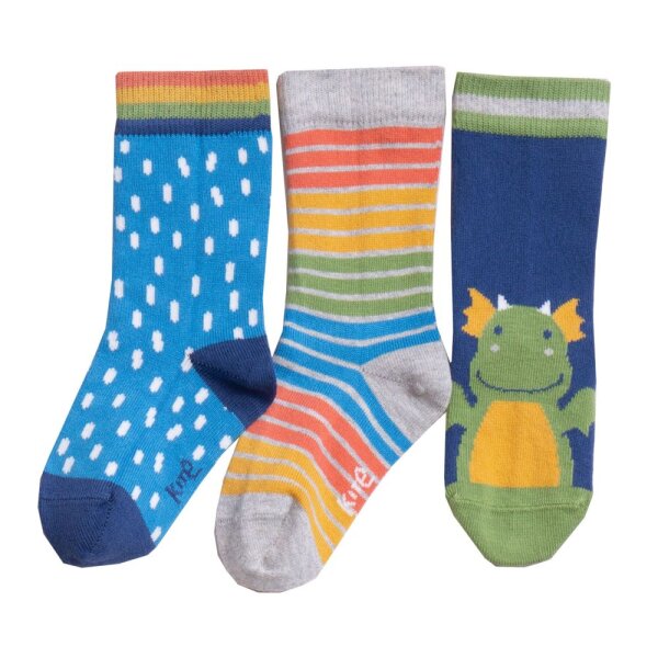 Socken 3er Pack kleiner Drache - 6-12 Monate