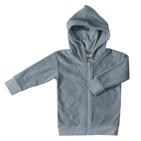Kapuzenjacke Velour powder blue - 98