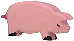 Holztiger Schwein