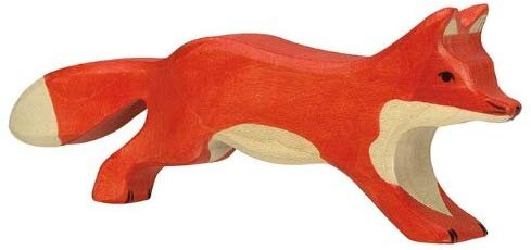 Holztiger Fuchs laufend