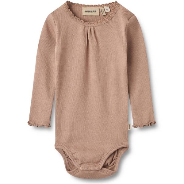 Body Langarm Rib Lotta nougat rose - 86