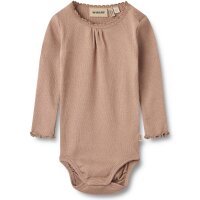 Body Langarm Rib Lotta nougat rose - 86