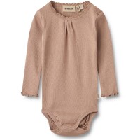 Body Langarm Rib Lotta nougat rose - 62