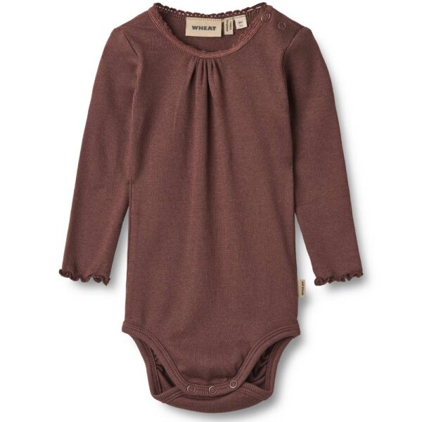 Body Langarm Rib Lotta eggplant - 74