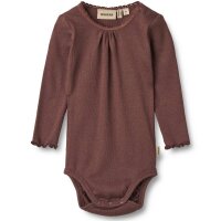 Body Langarm Rib Lotta eggplant - 74