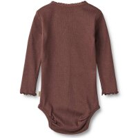 Body Langarm Rib Lotta eggplant - 74