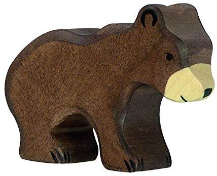 Holztiger Braunbär klein
