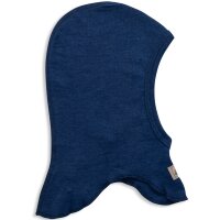 Schlupfm&uuml;tze Wolle Seide marine - 110/116