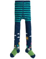 Norah Strumpfhose Blumengarten blau