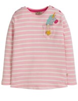 Louise Shirt langarm Einhorn gestreift rosa-wei&szlig;