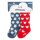 Socken 2er-Pack Eule und Rentier blau-rot