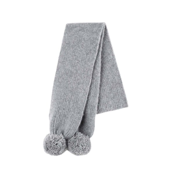 Baby-Schal Wolle grau melange