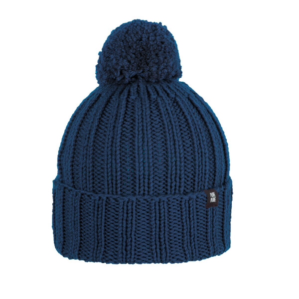 Bommelmütze Merino dark-ink - 53/55