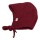 Basic Baby-Häubchen Wolle Fein-Ripp bordeaux - 41