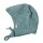 Basic Baby-Häubchen Wolle aqua melange - 37