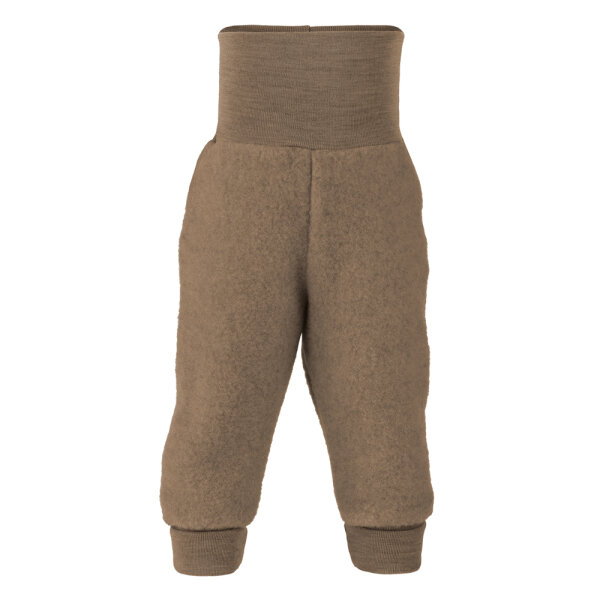 Baby-Hose Wollfleece walnuss melange - 74/80