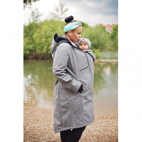Hoppediz Tragemantel Softshell grau