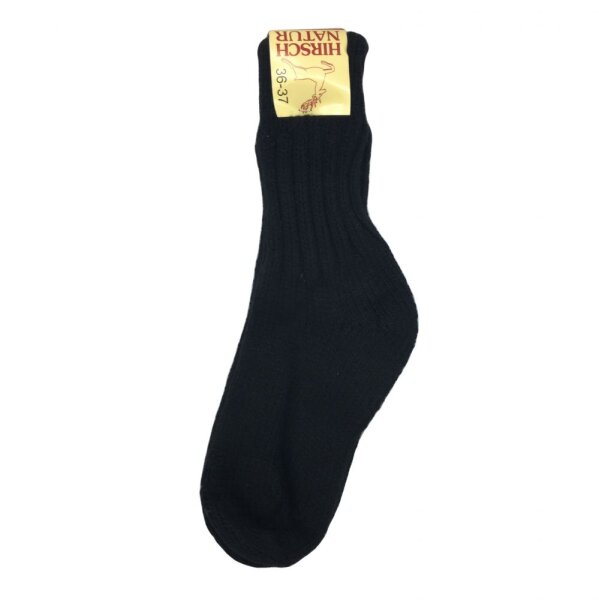 Socken Wolle Grobstrick schwarz