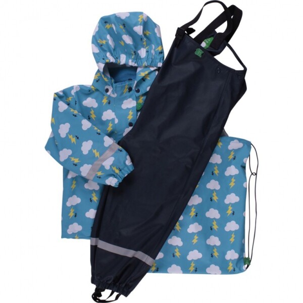 Regenkleidung Set Wolken blau