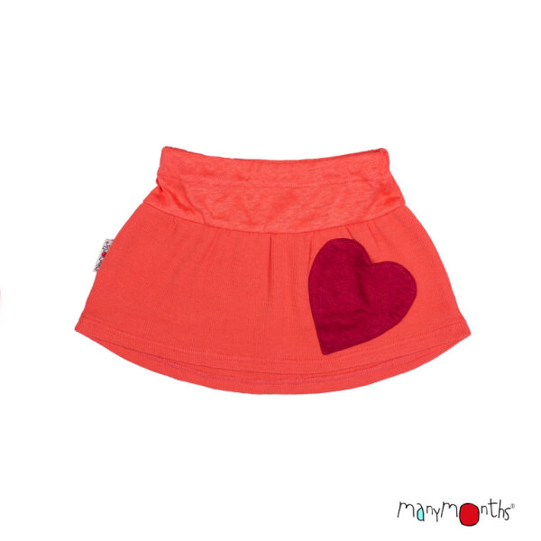 Manymonths Rock Merino Herztaschen Precious Coral