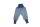 Baby-Hose Fleece Wolle/BW blau melange