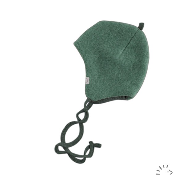Mütze Wollfleece Dunkelgrün - 43/45