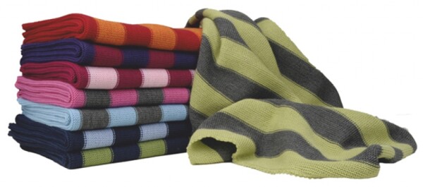 Wickeldecke 80x90cm Wolle aubergine/beere