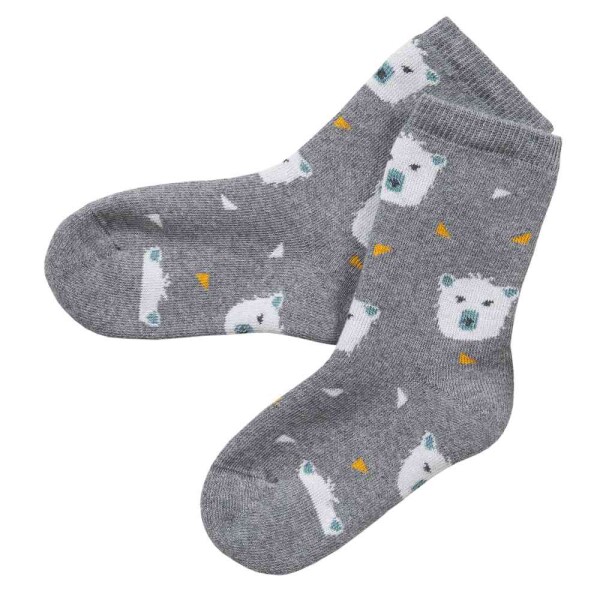 Socken Frottee Eisbären grau - 27-30