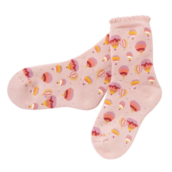 Socken Frottee Heißluftballon rosa - 27-30