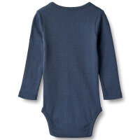 Body Langarm Rib Spencer blue waves - 68