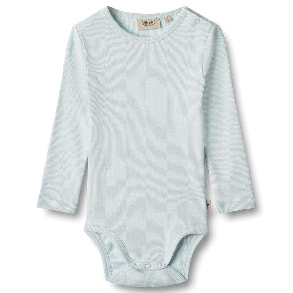 Body Langarm Rib Spencer light blue - 68