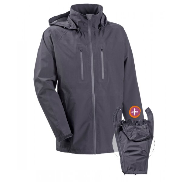Regen-Tragejacke für Männer Shelter anthrazit