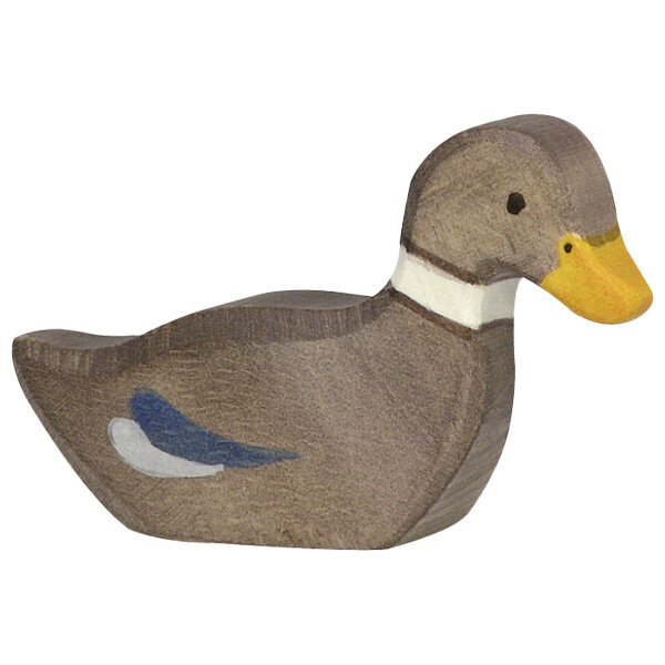 Holztiger Ente schwimmend