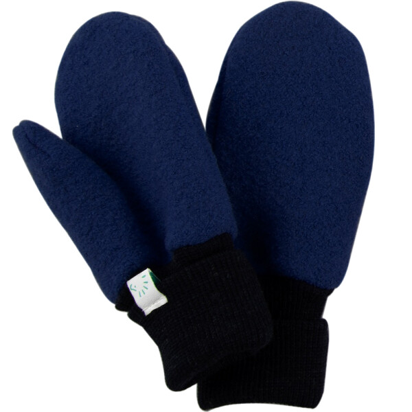 Fäustlinge Wollwalk Dunkelblau - 1