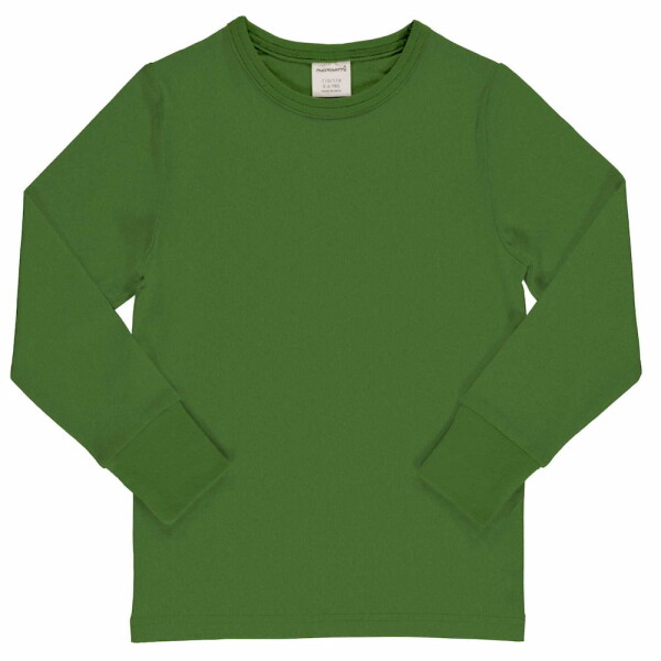 Shirt langarm solid green - 110/116
