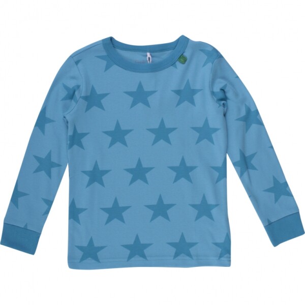 Langarmshirt Sterne aqua
