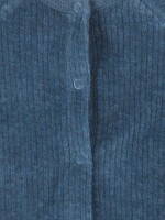 Velour-Einteiler m. Fu&szlig; Stormy Blue