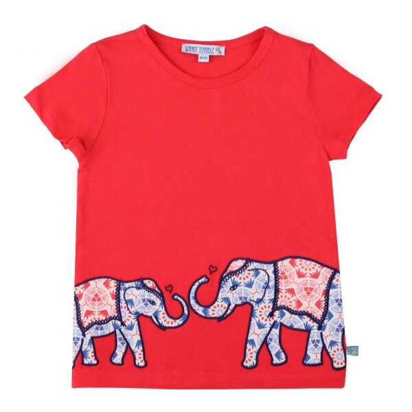 T-Shirt zwei Elefanten - red