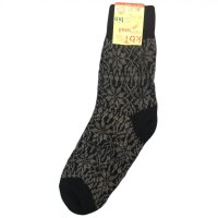 Norweger Socken Sternenmuster schwarz-anthrazit - 44/46
