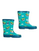 Pf&uuml;tzenspringer Gummistiefel lustige Enten blau