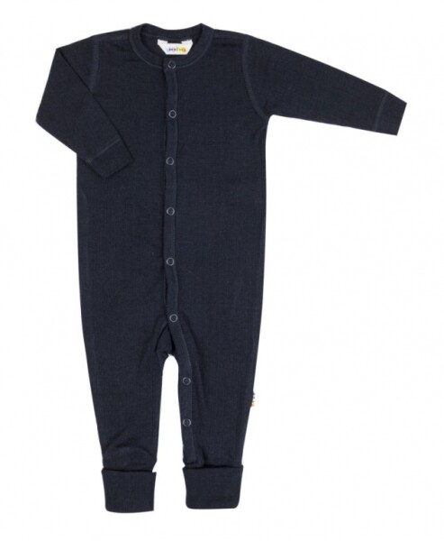 Basic Overall mit Umschlagbund Wolle marine - 68/74