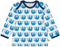 Shirt Langarm Faultiere cobalt