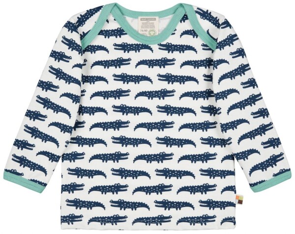Shirt Langarm Krokodile ultramarin