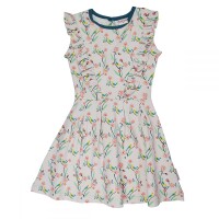 Sommerkleid R&uuml;schen V&ouml;gel