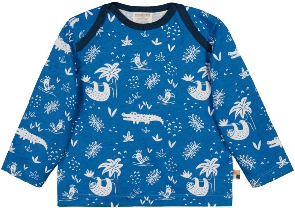 Shirt Langarm Dschungel cobalt