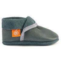 Leder-Hausschuhe Klassik blaugrau  - 22/23