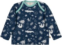 Shirt Langarm Dschungel ultramarin