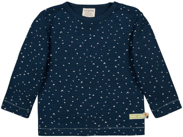Shirt Langarm Waffel ultramarin