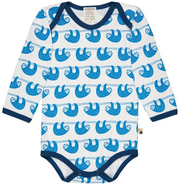 Body Langarm Faultiere cobalt